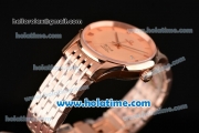 Omega De Ville Co-Axial Swiss ETA 2836 Automatic Rose Gold Case and Strap with Rose Gold Dial