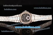 Patek Philippe Nautilus Asia ST16 Automatic Full Steel with Stick Markers and Black Dial