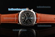 Panerai Radiomir Automatic Movement Black Dial with Steel Bezel and Brown Leather Strap Panerai Radiomir Automatic Movement Black Dial with Steel Bezel and Brown Leather Strap