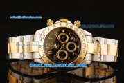 Rolex Datejust for BMW Quartz Movement with Graduated Gold Bezel and Black Dial,Gold Number Marking and Small Calendar