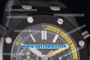 Audemars Piguet Royal Oak Offshore Diver Chronograph Clone AP Calibre 3126 Automatic PVD Case Black Dial Black Rubber Strap and Stick Markers (EF)