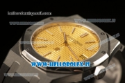 Audemars Piguet Royal Oak Swiss Ronda 763 Quartz Champagne Dial Rubber Strap