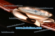 Cartier Ballon Bleu De Medium Chrono Miyota Quartz Rose Gold Case with White Dial and Black Roman Numeral Markers