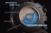 Ulysse Nardin Maxi Marine Diver Chronograph Japanese Miyota OS20 Quartz PVD Case with Black Rubber Strap and White Dial