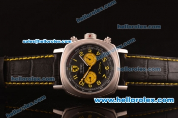 Ferrari Automatic Steel Case with Black Dial and Black Leather Strap-7750 Coating