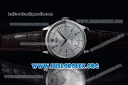 Rolex Cellini Clone Rolex 3132 Automatic Steel Case with Silver Dial Brown Leather Strap - (BP)