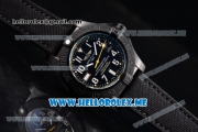Breitling Avenger Seawolf Code Yellow Swiss ETA 2836 Automatic PVD Case with Black Dial and Black Leather Strap Yellow Second Hand (H)