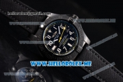 Breitling Avenger Seawolf Code Yellow Swiss ETA 2836 Automatic PVD Case with Black Dial and Black Leather Strap Yellow Second Hand (H)