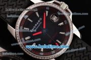 Chopard Alfa Romeo Miyota OS2035 Quartz Steel Case with Black Dial Diamond Bezel and Stick Markers