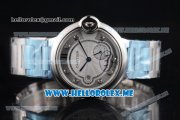 Cartier Ballon Bleu De Large Asia 2813 Automatic Stainless Steel Case/Bracelet with Silver Dial and Diamonds Markers