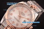 Rolex Datejust Oyster Perpetual Automatic Movement Two Tone with Silver Dial