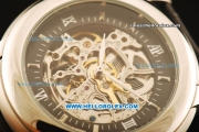 Audemars Piguet Jules Audemars Automatic Steel Case with Skeleton Dial and Black Leather Strap