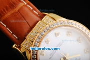 Rolex Datejust Swiss ETA 2836 Automatic Movement White Dial with Diamond Bezel-Diamond Markers