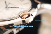 Cartier Ballon Bleu De Cartier Swiss ETA 2824 Automatic Movement Steel Case with Black Roman Numerals and Two Tone Strap