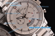 IWC Portuguese Chronograph Japanese Miyota OS20 Quartz Stainless Steel Case with Stainless Steel Strap and White Dial Silver Markers