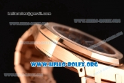 Audemars Piguet Royal Oak Chronograph Miyota OS10 Quartz Rose Gold Case with Blue Dial and Rose Gold Bracelet