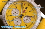 Chopard Mille Miglia GMT Automatic Diamond Bezel with Yellow Dial and Yellow Rubber Strap