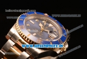 Rolex Submariner Swiss ETA 2836 Automatic Two Tone Case/Bracelet with Blue Dial Diamonds (BP)