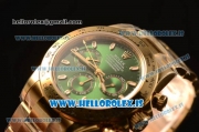 Rolex Daytona Yellow Gold Rolex 4130 Auto Best Edition 1:1 Clone Green Dial 116508