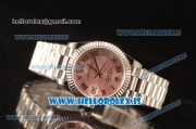 Rolex Datejust 31 Steel 2836 Auto With Steel Bracelet Pink Dial Roman Diamond