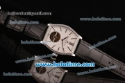 Vacheron Constantin Malte Swiss ST Tourbillon Steel Case with Black Alligator Strap Diamond Bezel and White Dial (FT)