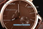 Ulysse Nardin Classico Miyota OS2035 Quartz Rose Gold Case with Stick Markers Brown Dial and Brown Leather Strap