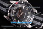 Rolex Milgauss Vintage Asia 2813 Automatic Steel Case with Black Dial Dot Markers and Black/Grey Nylon Strap