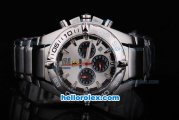 Ferrari Working Chronograph Quartz Movement with White Dial and SSband