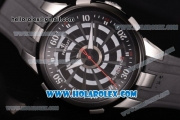 Perrelet Turbine XL Paranoia Asia Automatic Steel Case with Black/White Rotating Dial and PVD Bezel