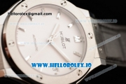 Hublot Classic Fusion Japanese Miyota 9015 Automatic Movement Steel White Dial and Stick Markers Leather Strap (JF)