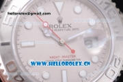 Rolex Yacht-Master 40 Clone Rolex 3135 Automatic Stainless Steel Case/Bracelet with Silver Dial and Dot Markers (BP)