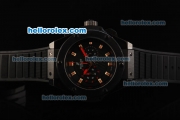 Hublot Big Bang Chronograph Miyota Quartz Movement PVD Case with Black Dial and Red Stick Markers