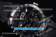 Ulysse Nardin Executive Dual Time & Big Date Asia ST25 Automatic PVD Case Black Dial White Markers and Black Rubber Strap