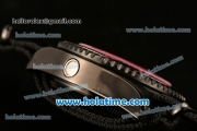 Rolex Sea-Dweller Deepsea Asia 2813 Automatic PVD Case with Black Nylon Strap and Hot Pink Diver Index