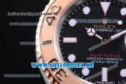 Rolex Yacht-Master 40 Clone Rolex 3135 Automatic Two Tone Case/Bracelet with Black Dial and Rose Gold Bezel (BP)