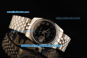 Rolex Datejust Swiss ETA 2836 Automatic Movement Full Steel with Black Dial and Roman Numeral Markers