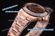 Rolex Daytona Automatic Full Rose Gold with PVD Bezel and Brown Dial