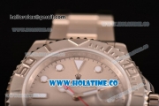 Rolex Yachtmaster I Clone Rolex 3135 Automatic Full Steel with Silver Dial and White Markers (J12)