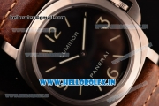 Panerai Luminor Base PAM 219 Swiss ETA 6497 Manual Winding Titanium Case with Black Dial and Green Markers - 1:1 Original (H)