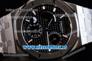 Audemars Piguet Royal Oak Double Time Chrono Asia Automatic Steel Case Black Dial With Stick Markers Steel Bracelet