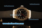 Hublot Big Bang Miyota Automatic Steel Case with Black Dial and Black Rubber Strap-Lady Size