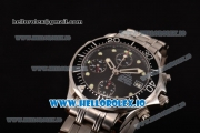 Omega Seamaster Diver 300M Chrono Swiss Valjoux 7750 Automatic Steel Case with Black Dial and Green Markers (GF)