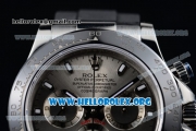 Rolex Daytona Chrono Clone Rolex 4130 Automatic Steel Case with Grey Dial Ceramic Bezel and Black Rubber Strap (EF)