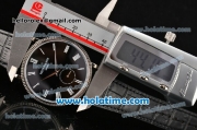 Patek Philippe Calatrava Miyota Quartz Steel Case with Roman Numeral Markers and Black Dial