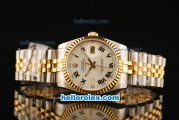 Rolex Datejust Automatic Movement ETA Coating Case with Gold Bezel and Two Tone Strap-36mm