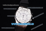 Audemars Piguet Royal Oak Offshore Chronograph Miyota OS20 Quartz Steel Case with White Dial and Black Rubber Strap (EF)