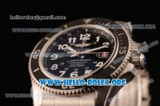 Breitling SuperOcean II Swiss ETA 2824 Automatic Steel Case with Black Dial and Steel Bracelet (GF)