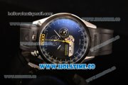 Tag Heuer Mikrogirder 2000 Chrono Miyota Quartz Steel Case with Black Dial and PVD Bezel - Yellow Second Hand