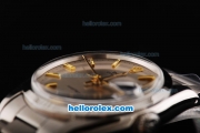 Rolex Milgauss Precision Automatic Movement Silver Case with Rose Gold Stick Markers-Brown Dial and SS Strap