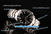 Omega Seamaster Planet Ocean GMT Swiss ETA 2824 Automatic Steel Case/Strap with Black Dial and Stick Markers (BP)